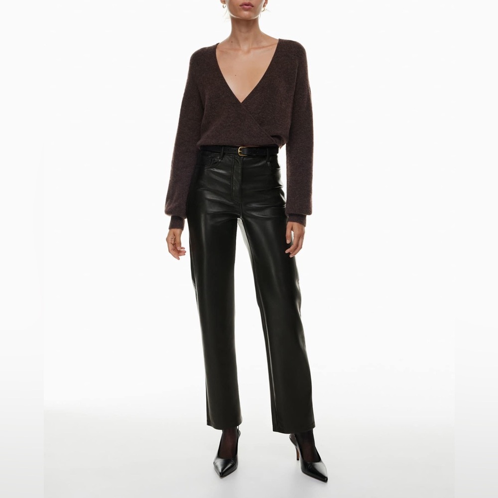 Wilfred Melina Jet Black Leather Trousers